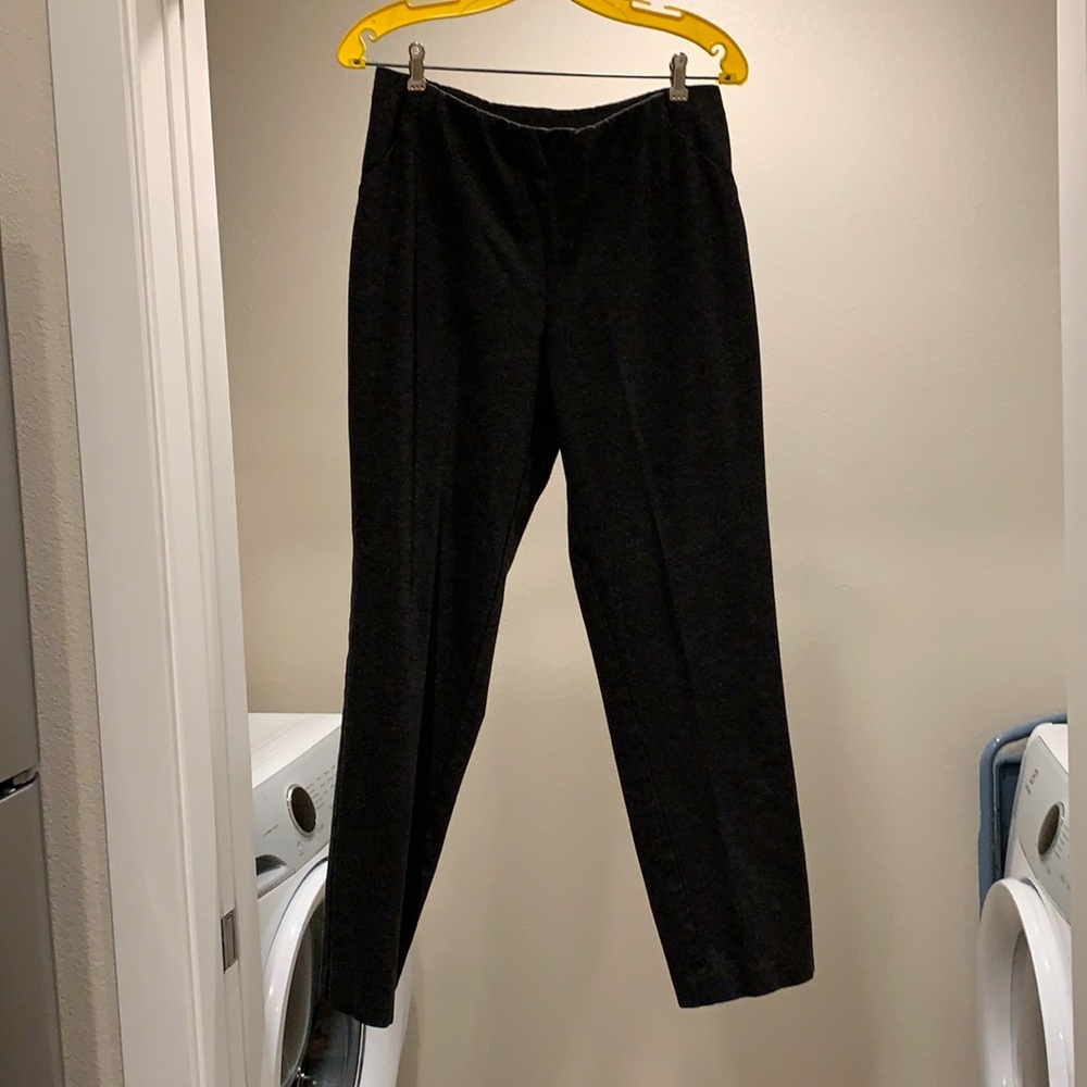 Dark gray jJill slim leg pants.